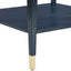 Marquetry Side Table in True Blue