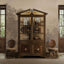 Pediment Tall Cabinet in Golden