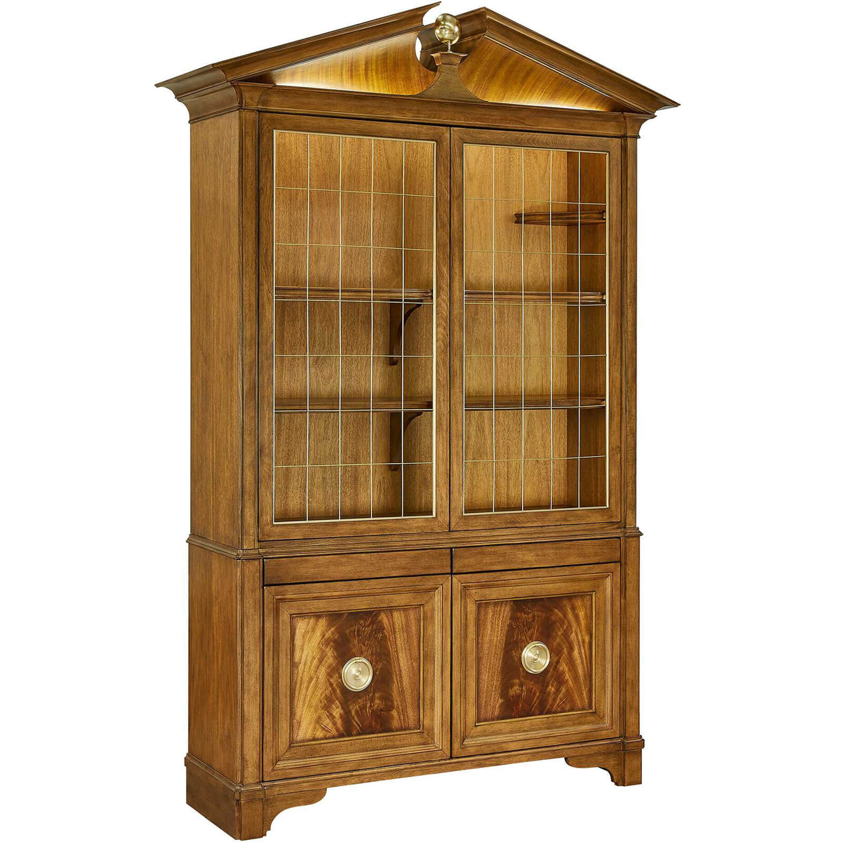 Pediment Tall Cabinet in Golden