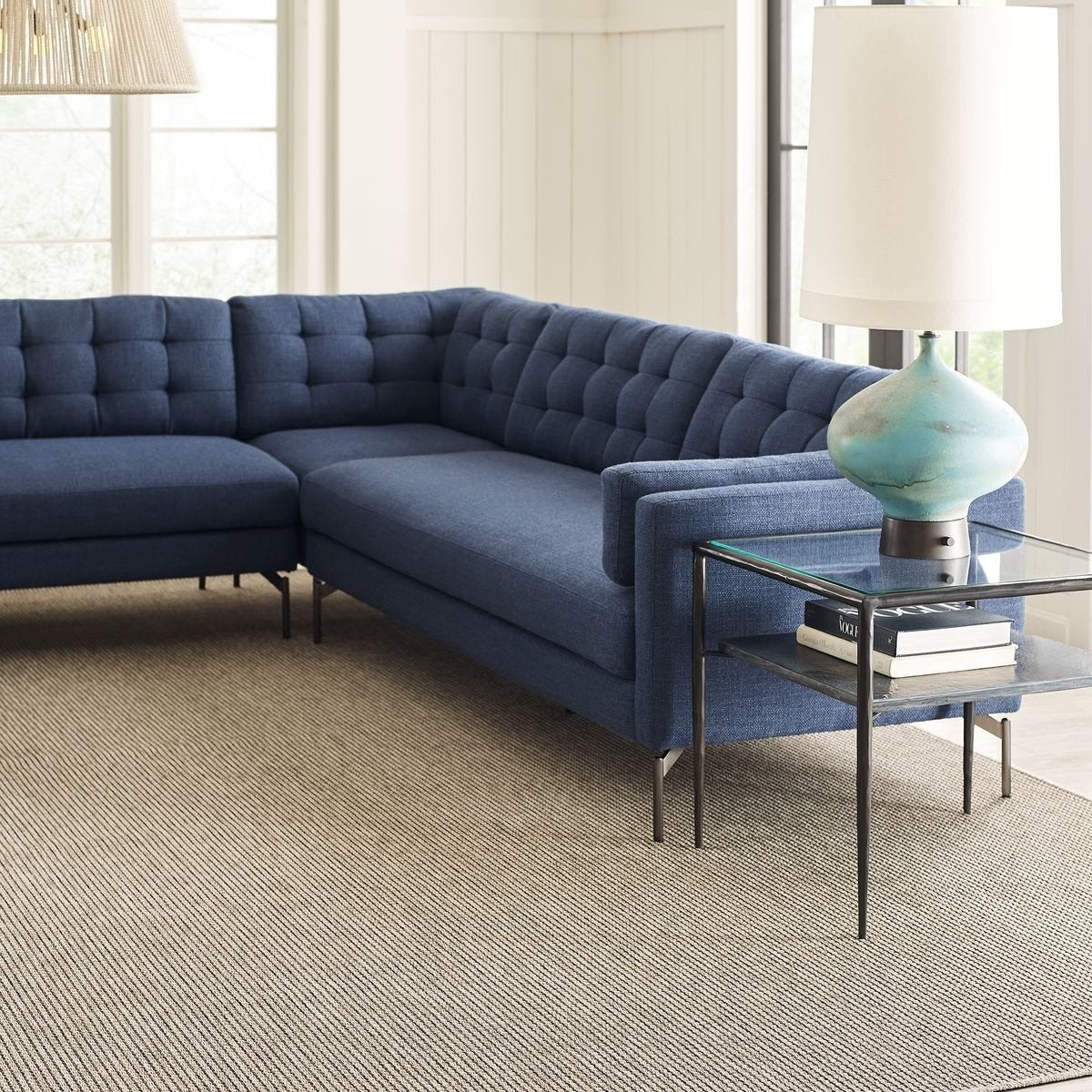 Chain Mail Rug in Sea Gray - 335 x 426 cm