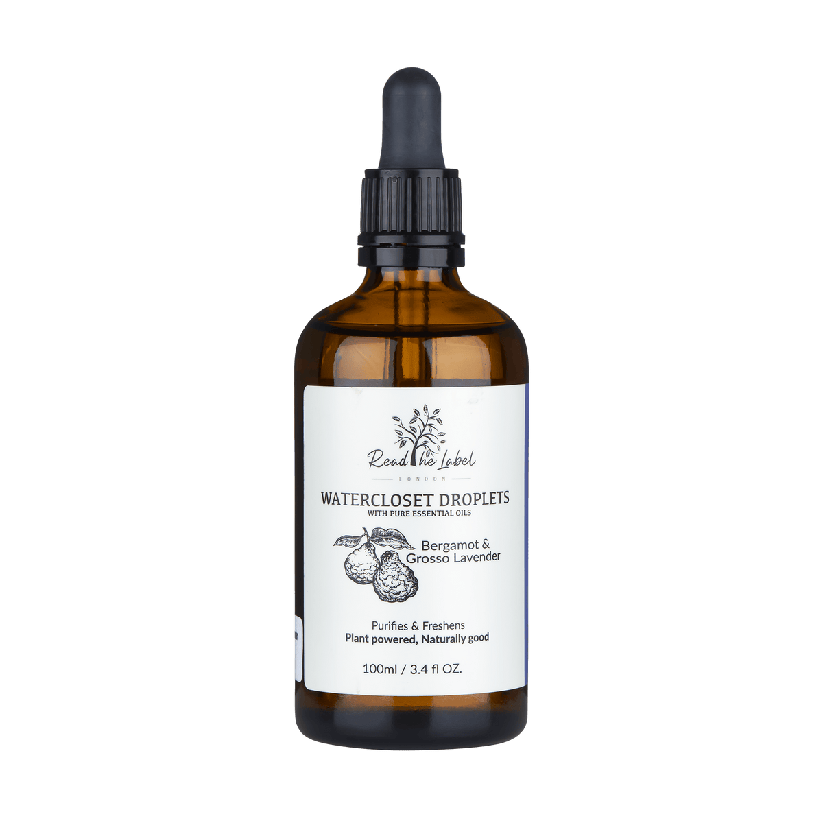 Read The Label London Natural Watercloset Droplets – Bergamot & Grosso Lavender House of Isabella UK