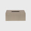 Rectangular Tissue Box Light Faux Shagreen Leather