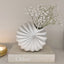 Renew White Textured Shell Decorative Vase
