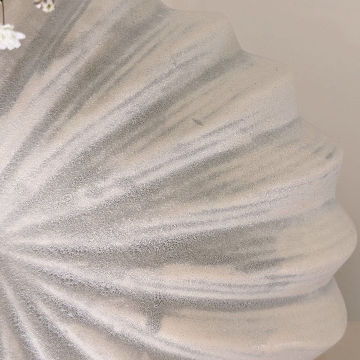 Renew White Textured Shell Decorative Vase