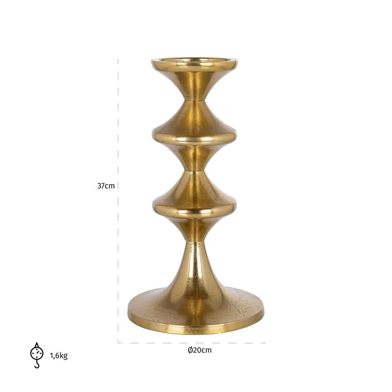 Richmond Interiors Accessories Candle holder Ayden small (Gold) House of Isabella UK