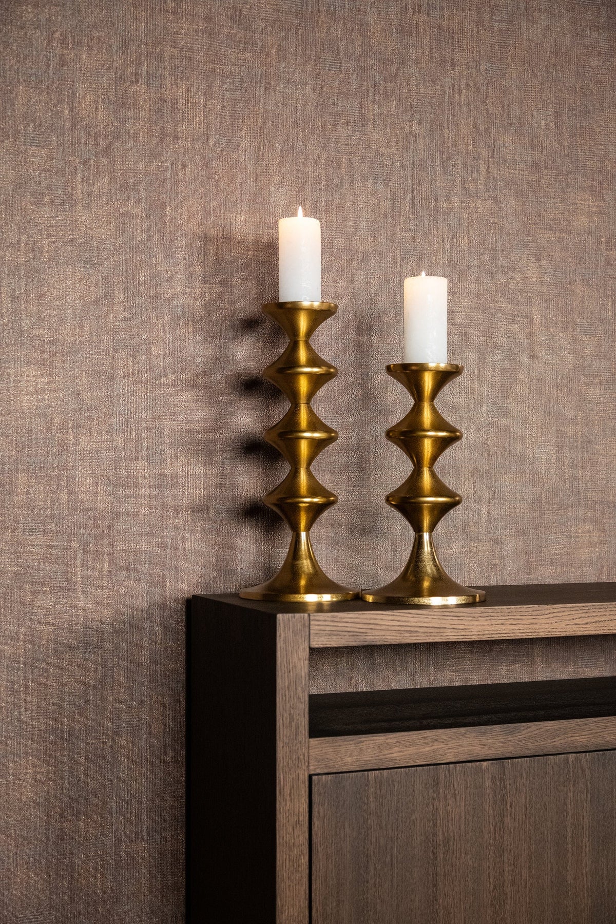 Richmond Interiors Accessories Candle holder Ayden small (Gold) House of Isabella UK