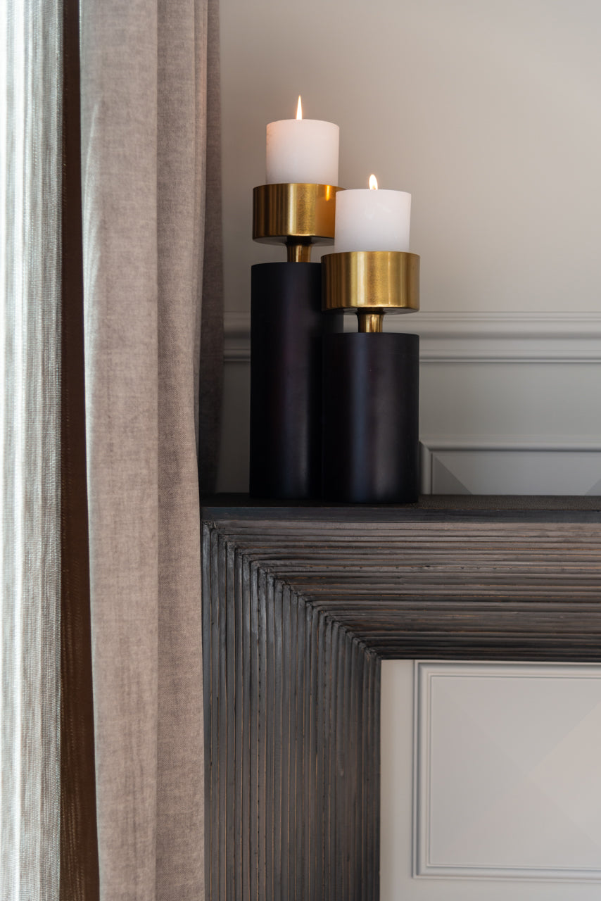 Richmond Interiors Accessories Candle holder Caya black/gold large House of Isabella UK