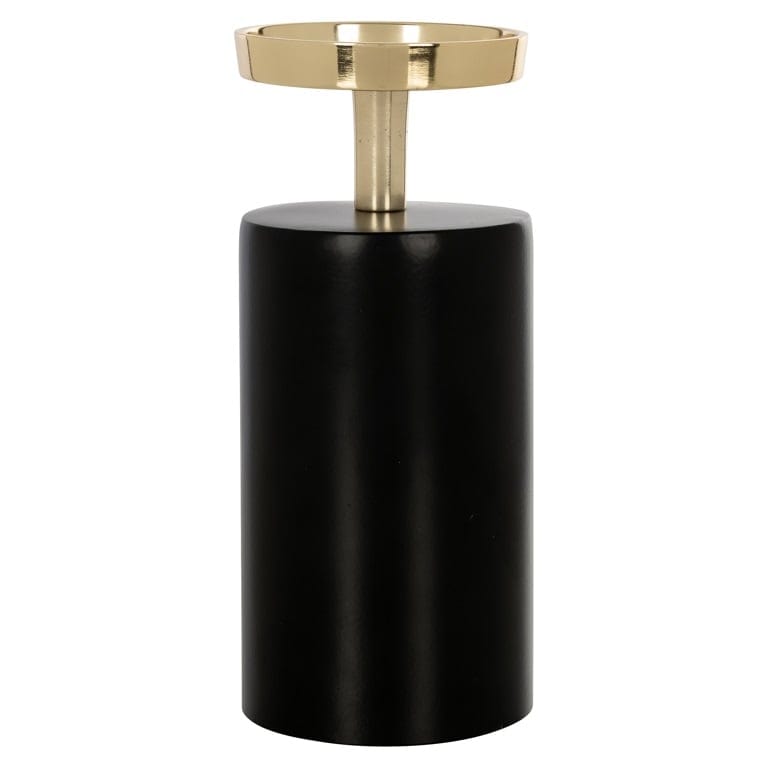 Candle holder Caya small (Black/gold) | OUTLET.