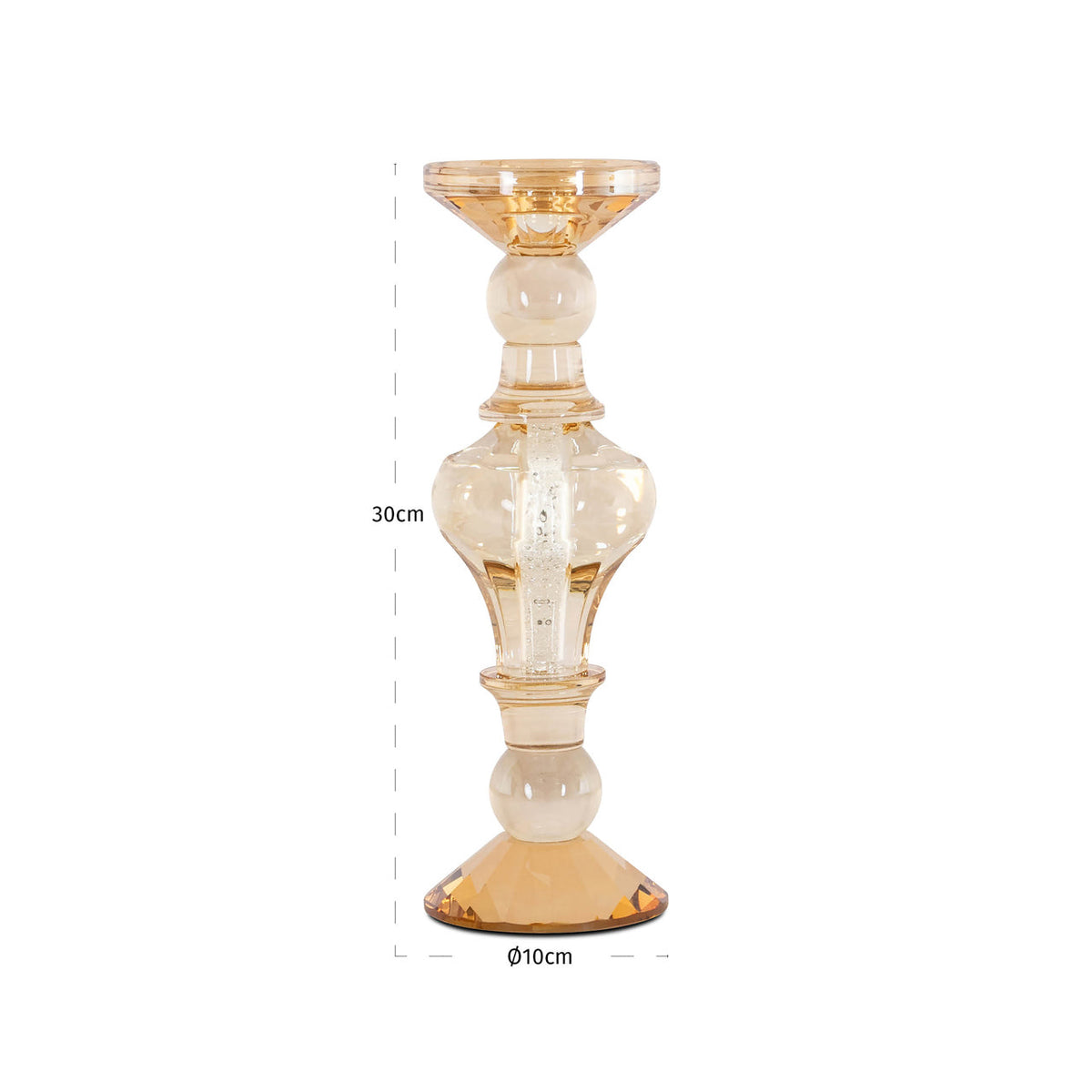 Richmond Interiors Accessories Candle holder Dilan amber large House of Isabella UK