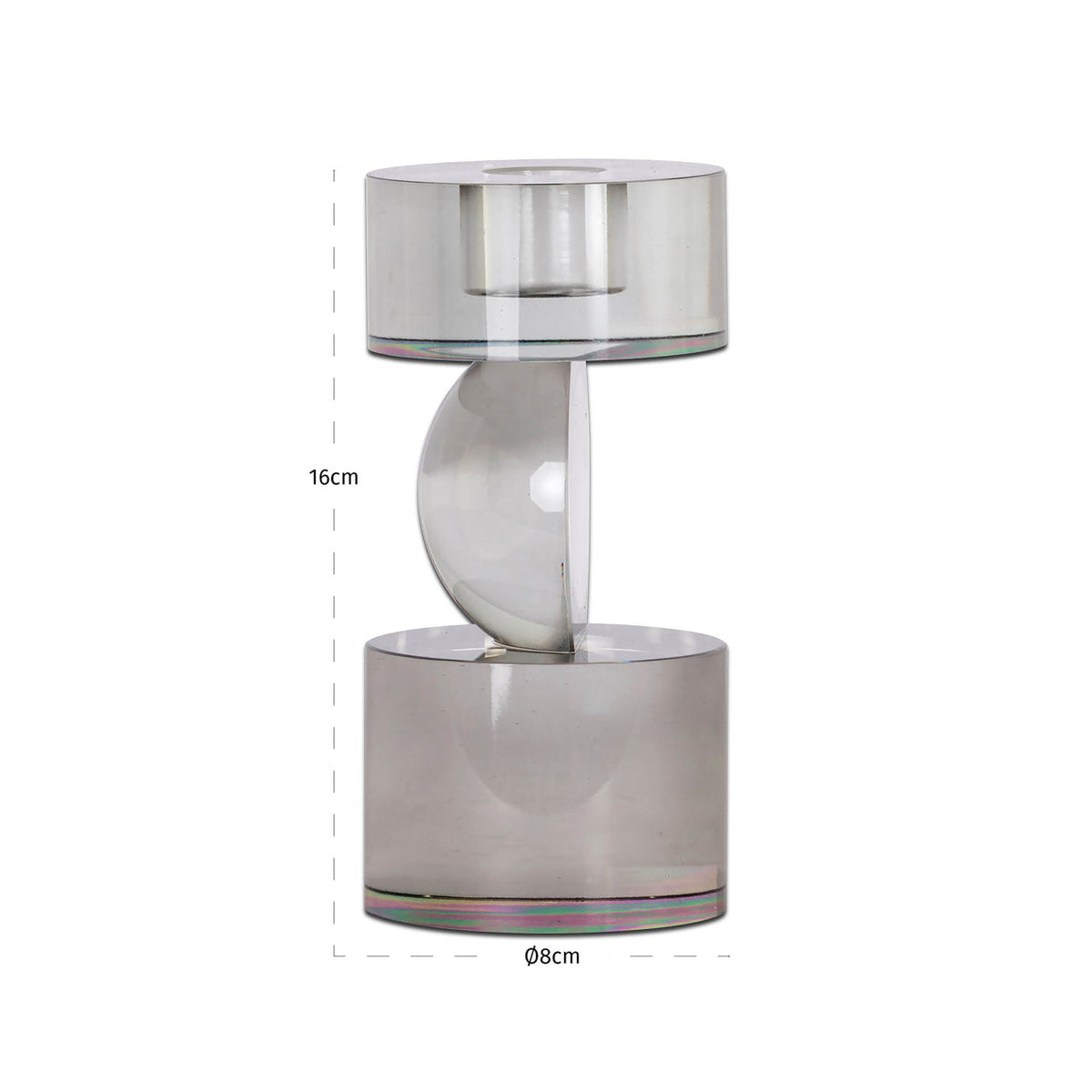 Richmond Interiors Accessories Candle holder Jennyl grey small House of Isabella UK