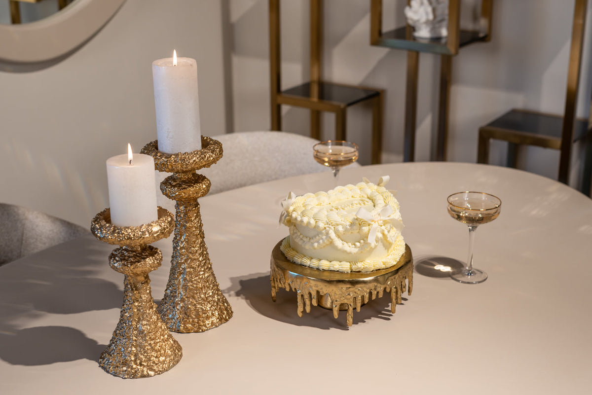 Richmond Interiors Accessories Candle holder July gold large House of Isabella UK