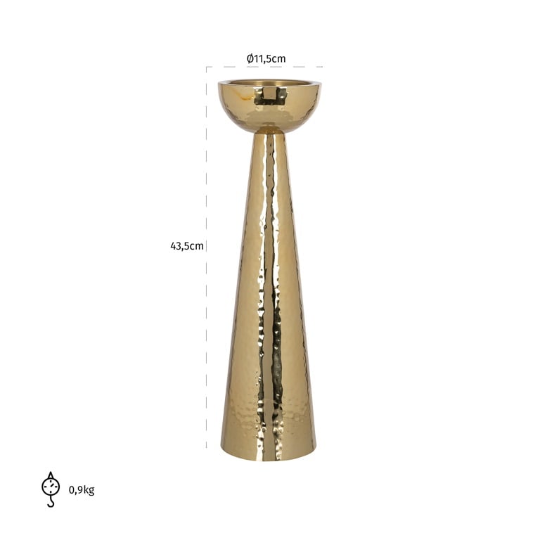 Richmond Interiors Accessories Candle holder Lizz big (Gold) House of Isabella UK