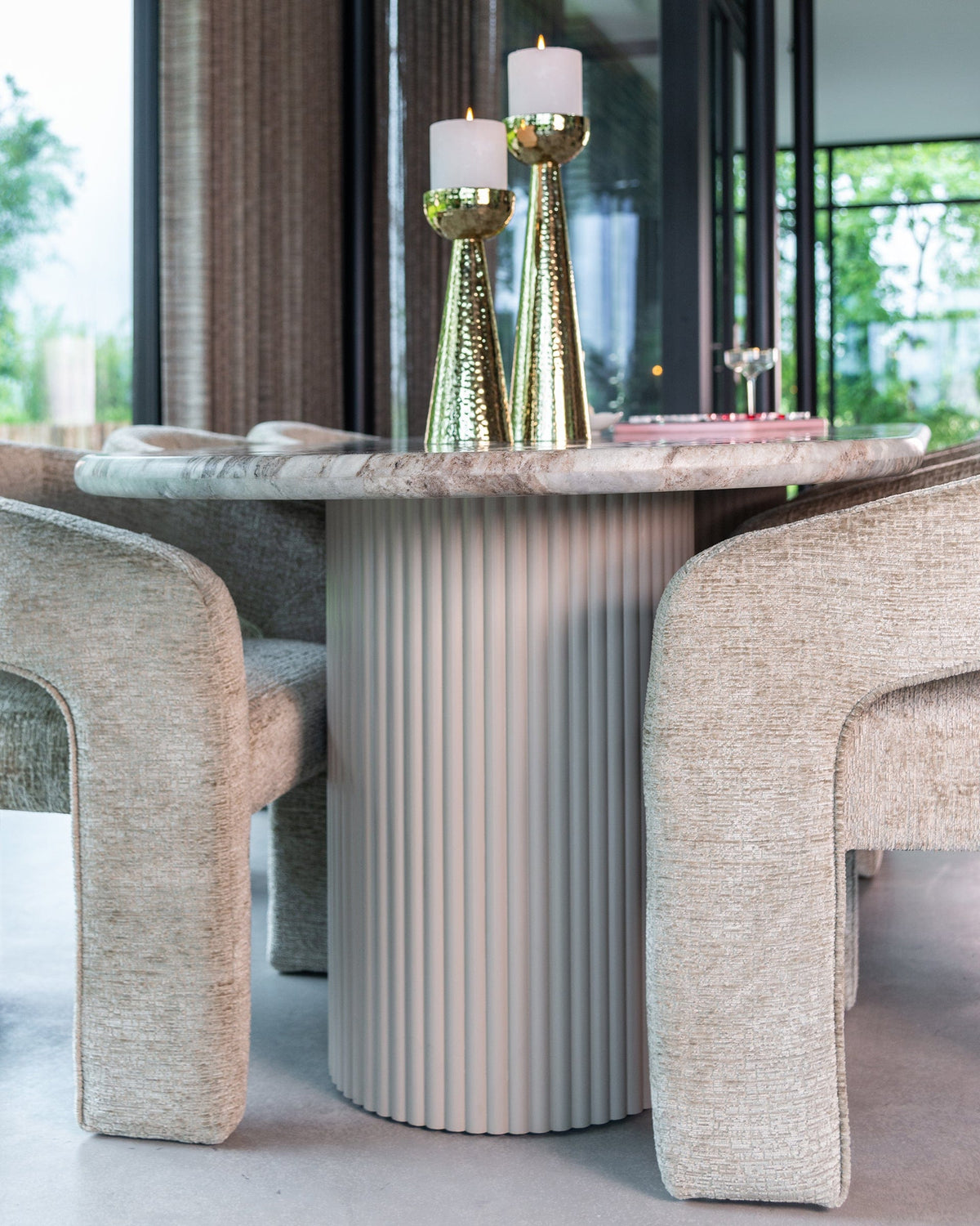 Richmond Interiors Accessories Candle holder Lizz big (Gold) House of Isabella UK