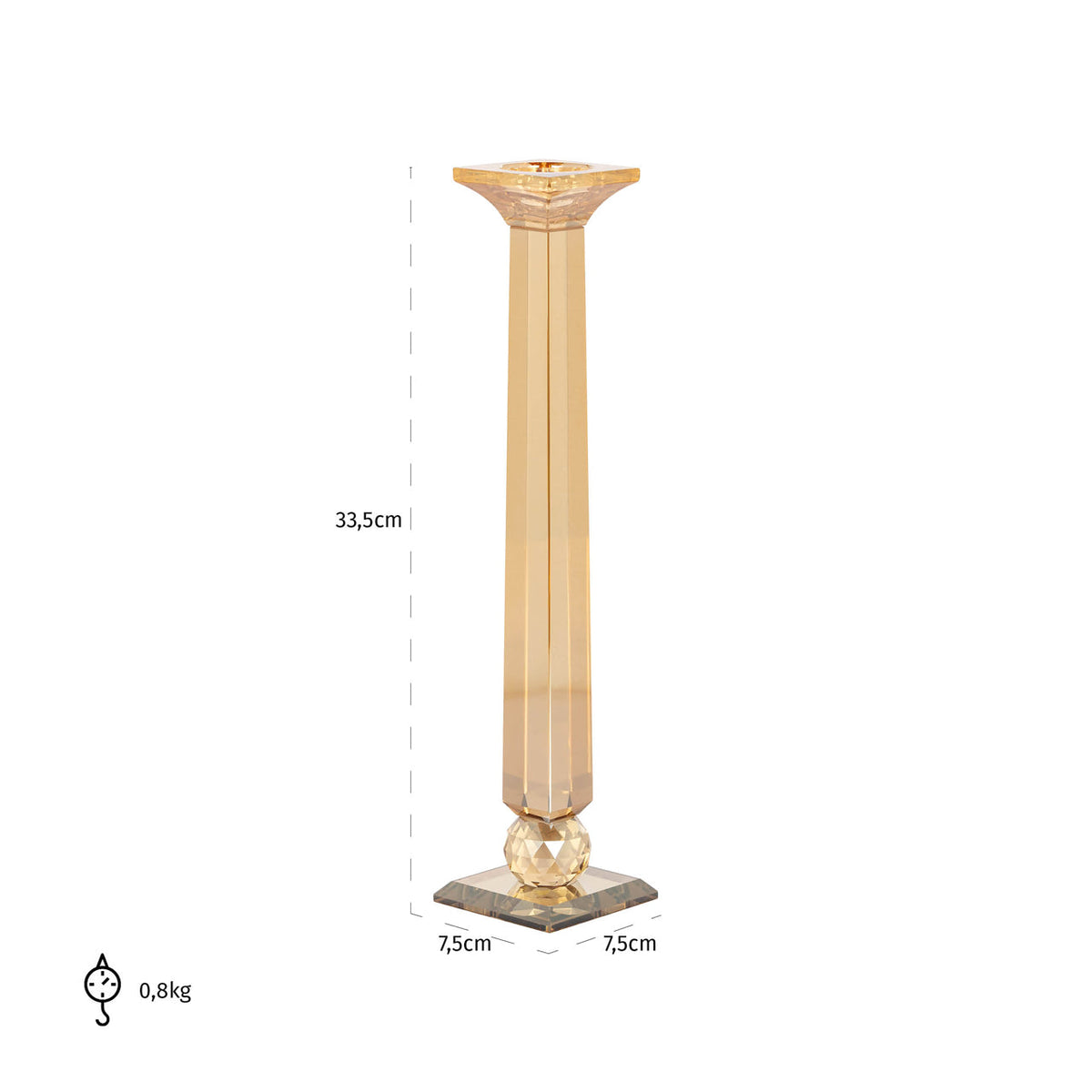 Richmond Interiors Accessories Candle holder Milou amber large House of Isabella UK