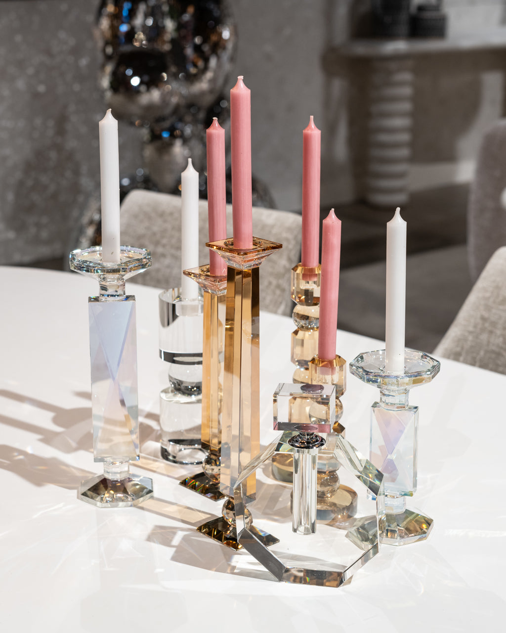 Richmond Interiors Accessories Candle holder Milou amber small House of Isabella UK