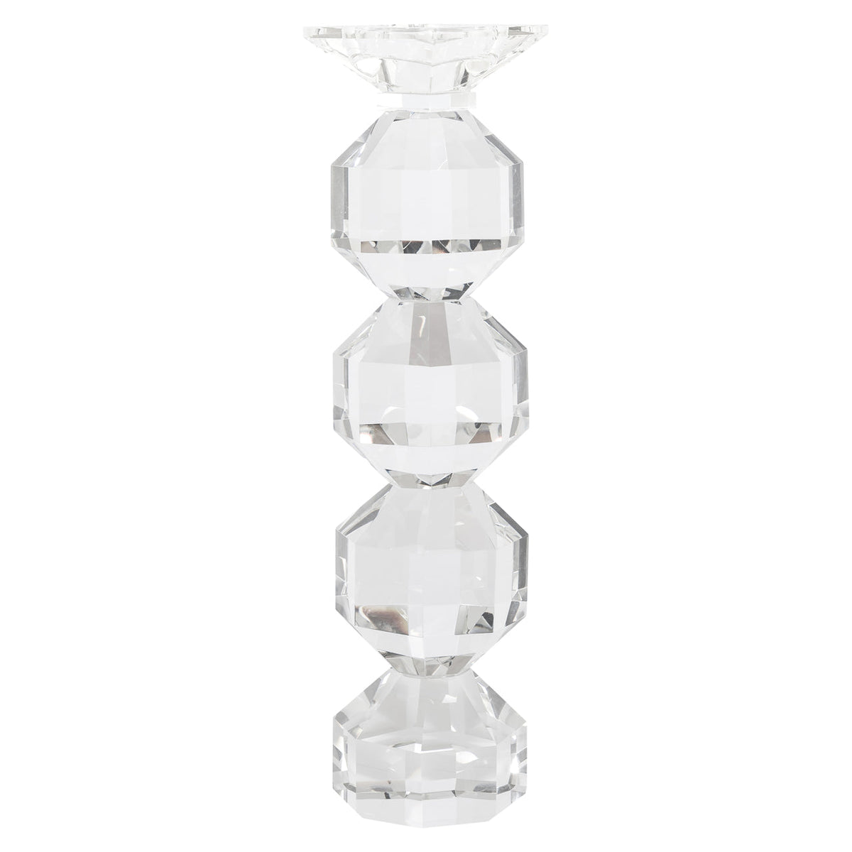 Richmond Interiors Accessories Candle holder Safia clear transparent large House of Isabella UK