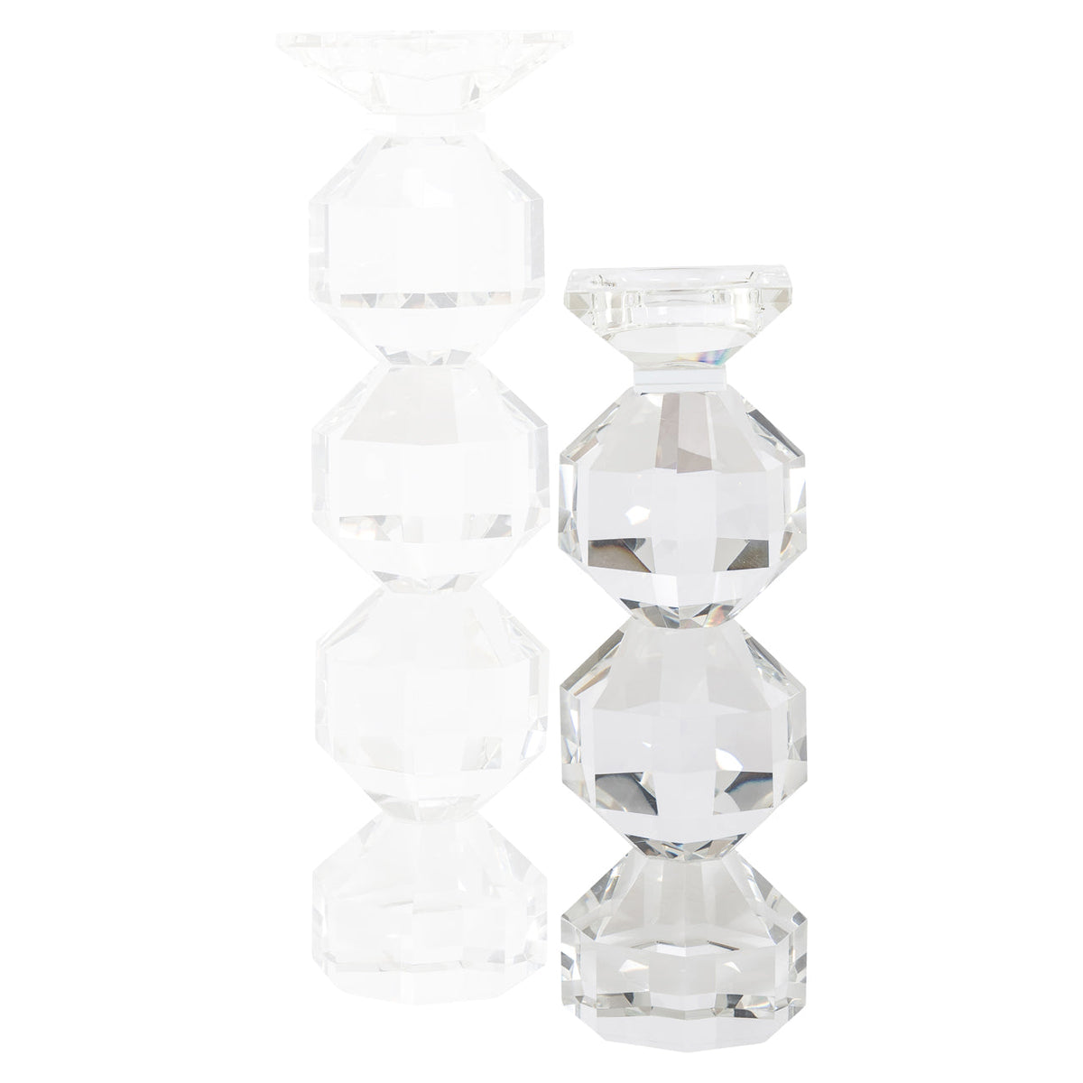 Richmond Interiors Accessories Candle holder Safia clear transparent small House of Isabella UK