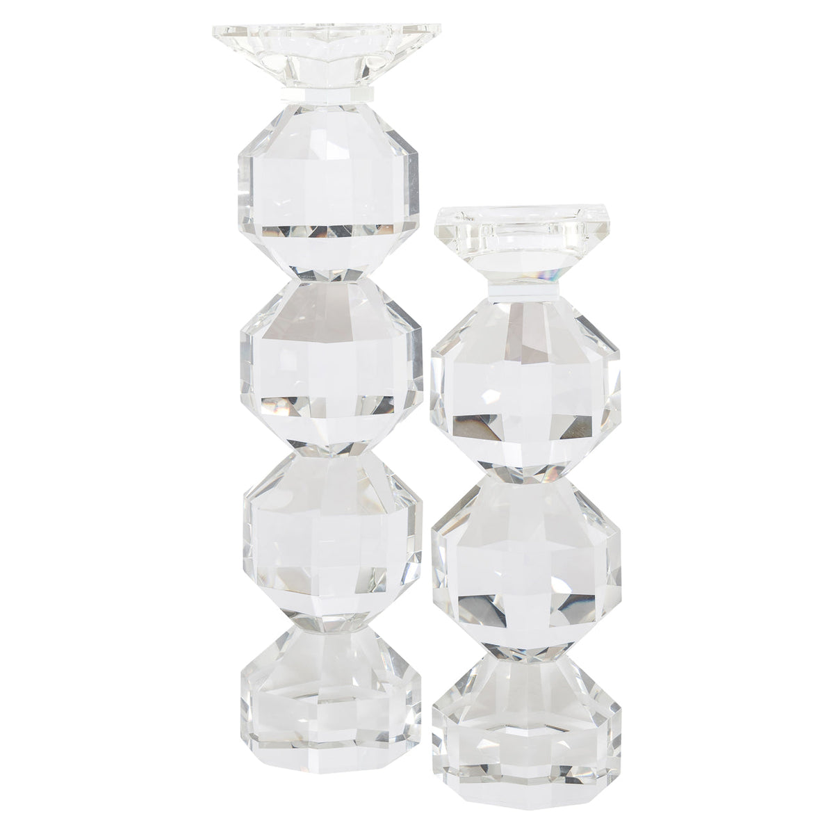 Richmond Interiors Accessories Candle holder Safia clear transparent small House of Isabella UK