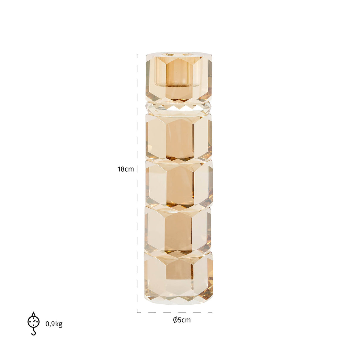 Richmond Interiors Accessories Candle holder Zofia amber House of Isabella UK