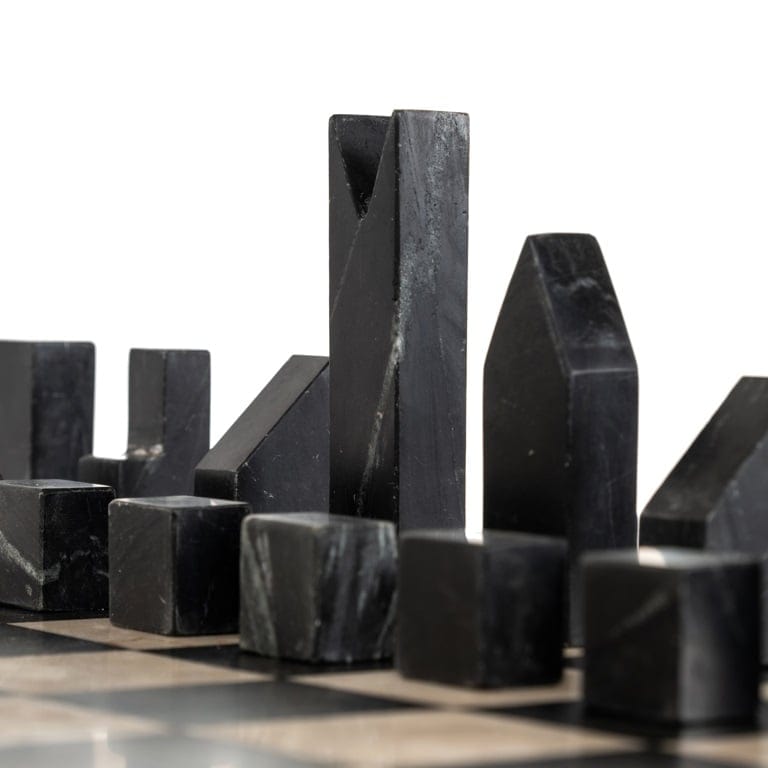 Richmond Interiors Accessories Chess table Davos 1-drawer (Black) House of Isabella UK