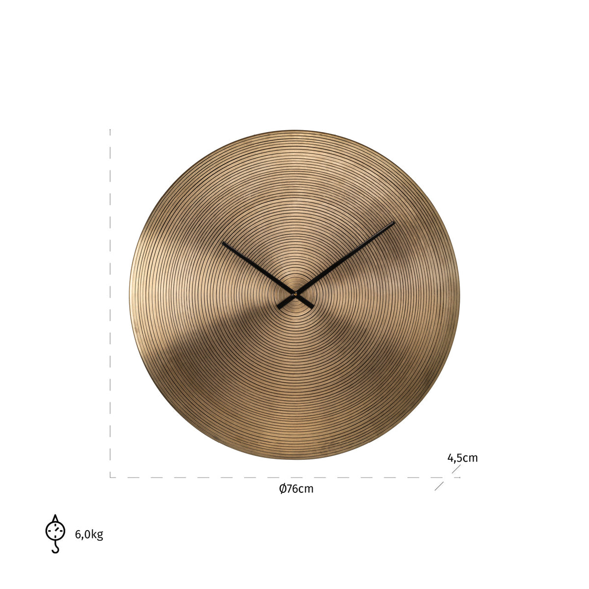 Richmond Interiors Accessories Clock Aden gold House of Isabella UK