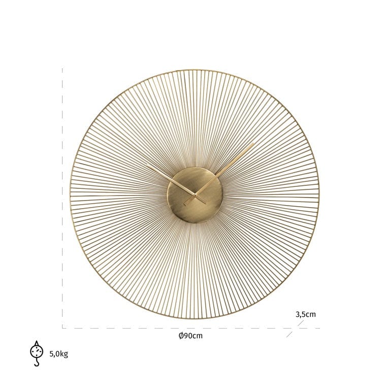 Richmond Interiors Accessories Clock Audrey (Gold) House of Isabella UK