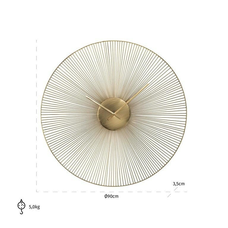 Richmond Interiors Accessories Clock Audrey (Gold) House of Isabella UK