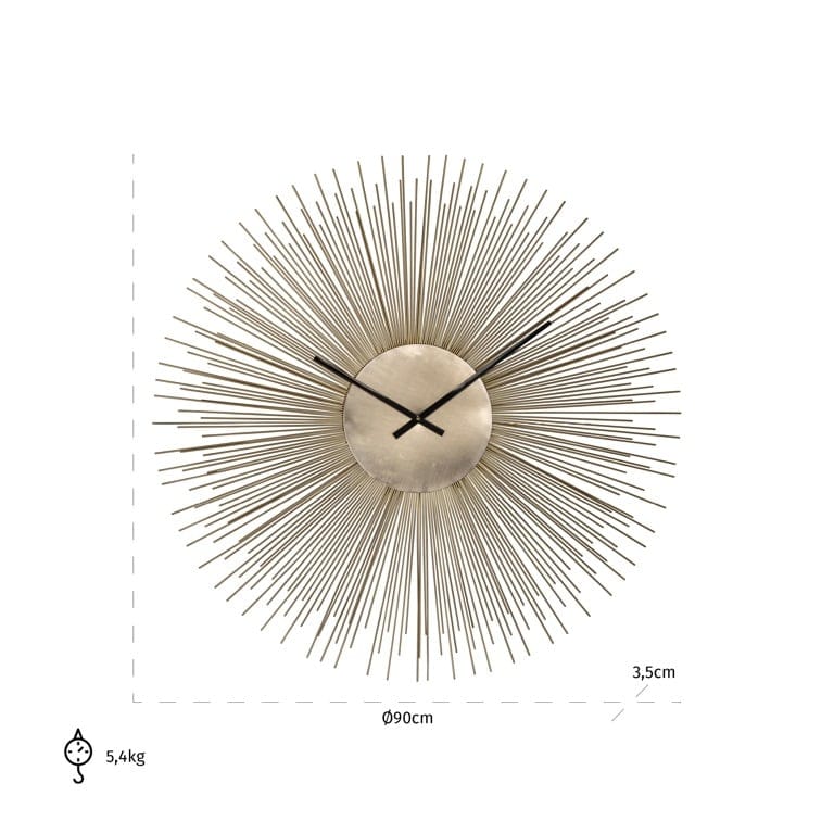 Richmond Interiors Accessories Clock Chasin (Gold) House of Isabella UK