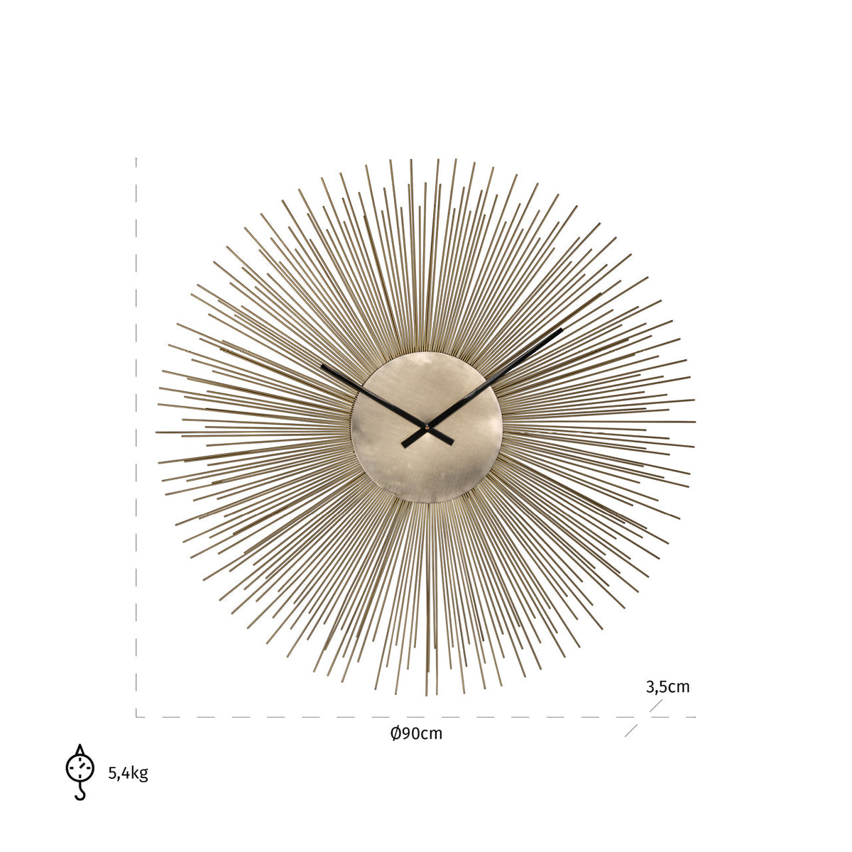 Richmond Interiors Accessories Clock Chasin gold House of Isabella UK