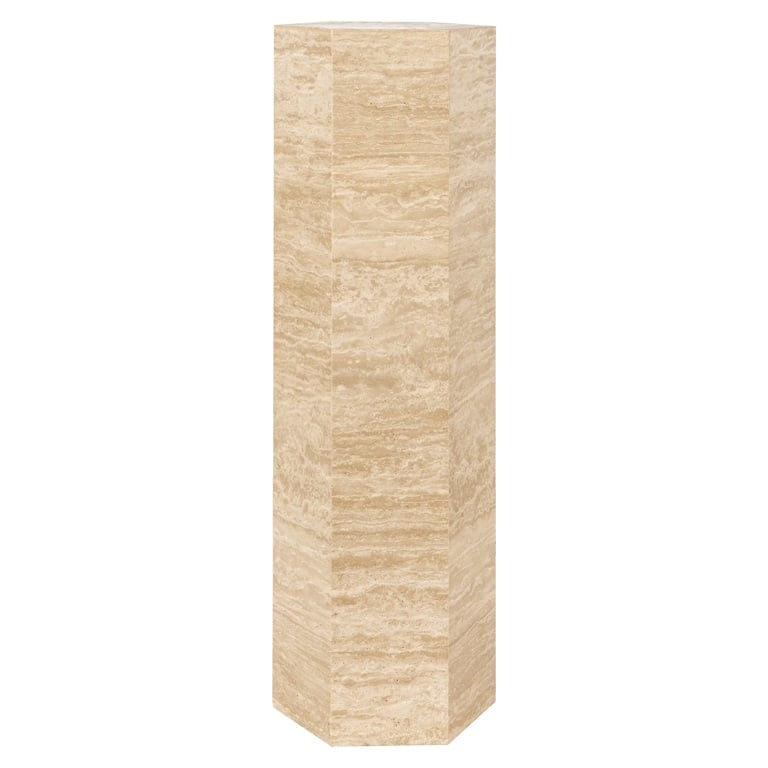 Column Vespin natural beige travertine (Beige).