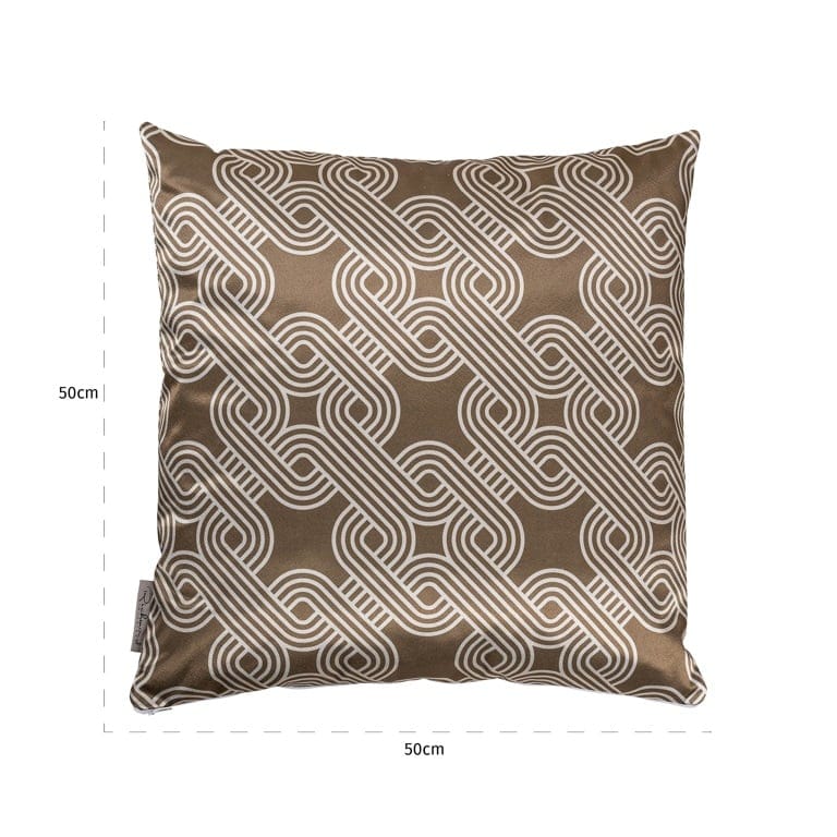 Richmond Interiors Accessories Cushion Marsha 50x50 (Monaco 23050 Chained Quadrant 75 - 8006 Sand) House of Isabella UK