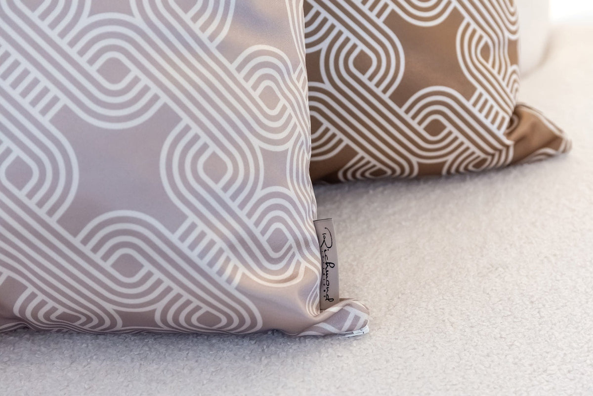 Richmond Interiors Accessories Cushion Marsha 50x50 (Monaco 23050 Chained Quadrant 75 - 8006 Sand) House of Isabella UK