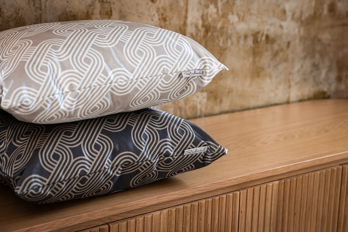 Richmond Interiors Accessories Cushion Meagan 50x50 (Monaco 23050 Chained Quadrant 75 - 8022 Twig) House of Isabella UK