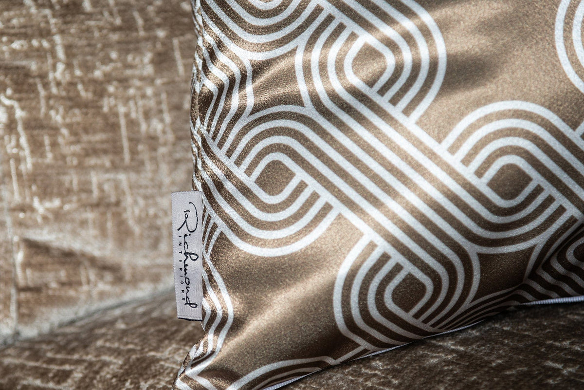 Richmond Interiors Accessories Cushion Mindy 50x50 (Monaco 23050 Chained Quadrant 75 - 0005 Cream) House of Isabella UK