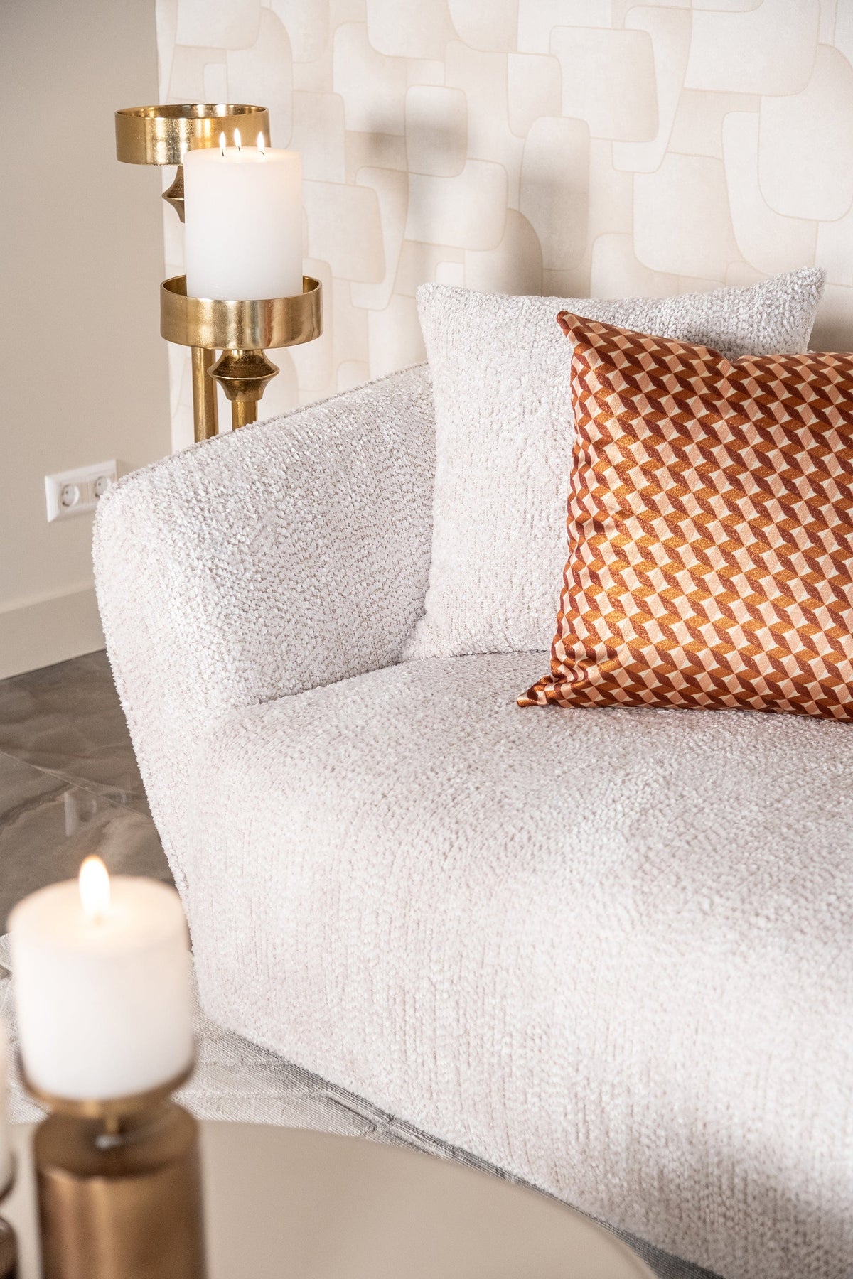 Richmond Interiors Accessories Cushion Philine 50x50 (Architect 3575 Brique Donna BT24508) House of Isabella UK