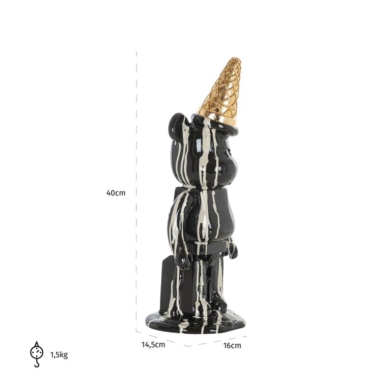 Richmond Interiors Accessories Deco object icebear black (Black) House of Isabella UK