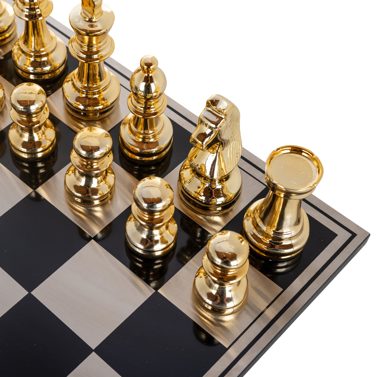 Richmond Interiors Accessories Decorative game Saray black/gold chessboard House of Isabella UK