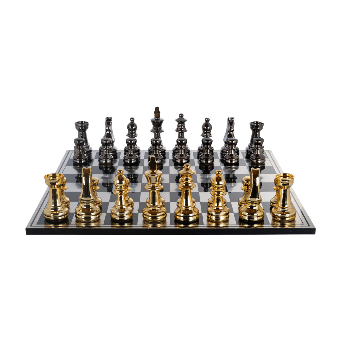 Richmond Interiors Accessories Decorative game Saray black/gold chessboard House of Isabella UK