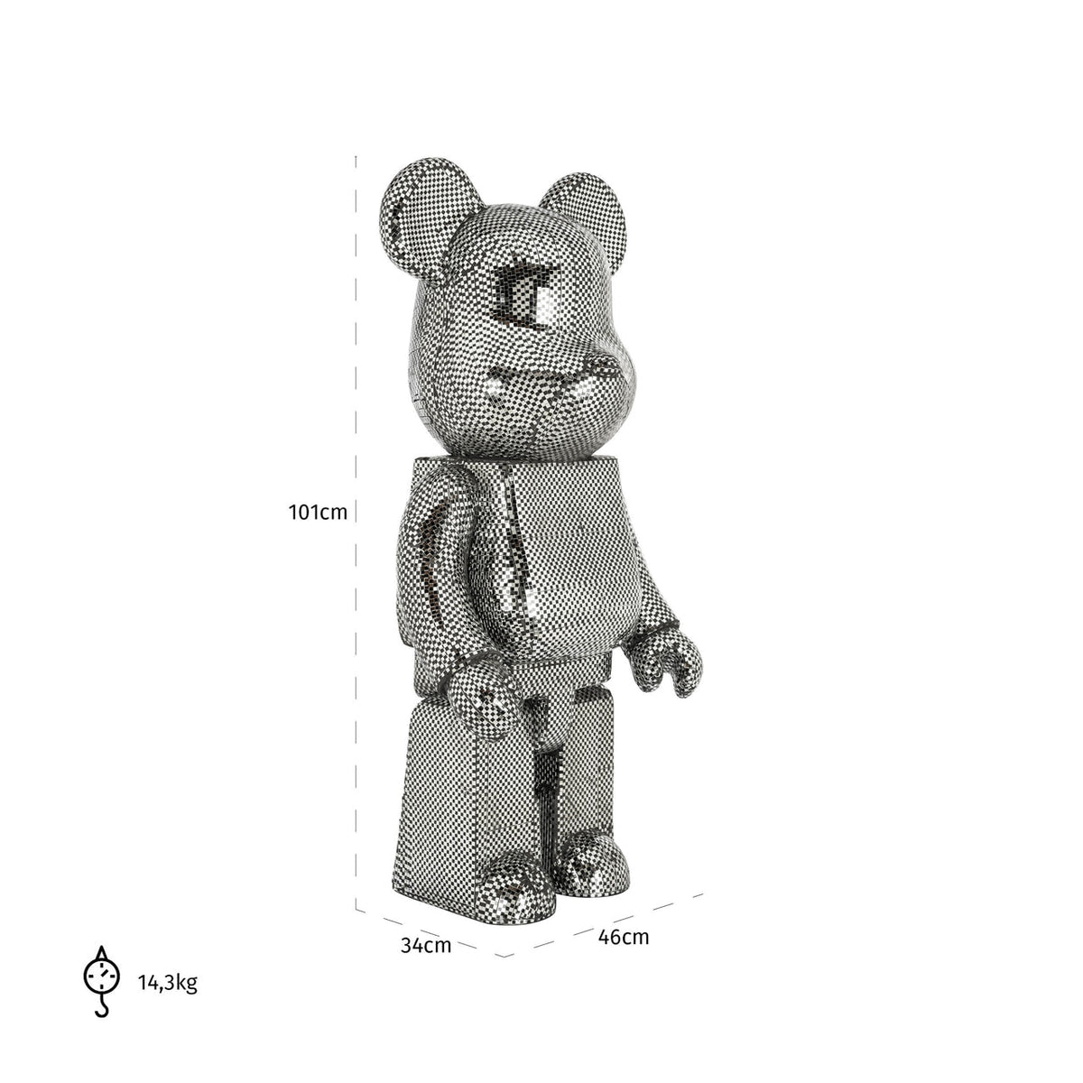 Richmond Interiors Accessories Decorative object Bear silver large House of Isabella UK