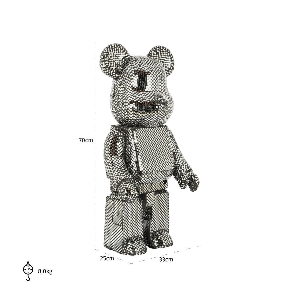 Richmond Interiors Accessories Decorative object Bear silver small House of Isabella UK