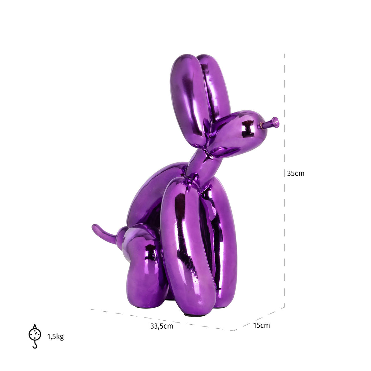 Richmond Interiors Accessories Decorative object Dog purple House of Isabella UK