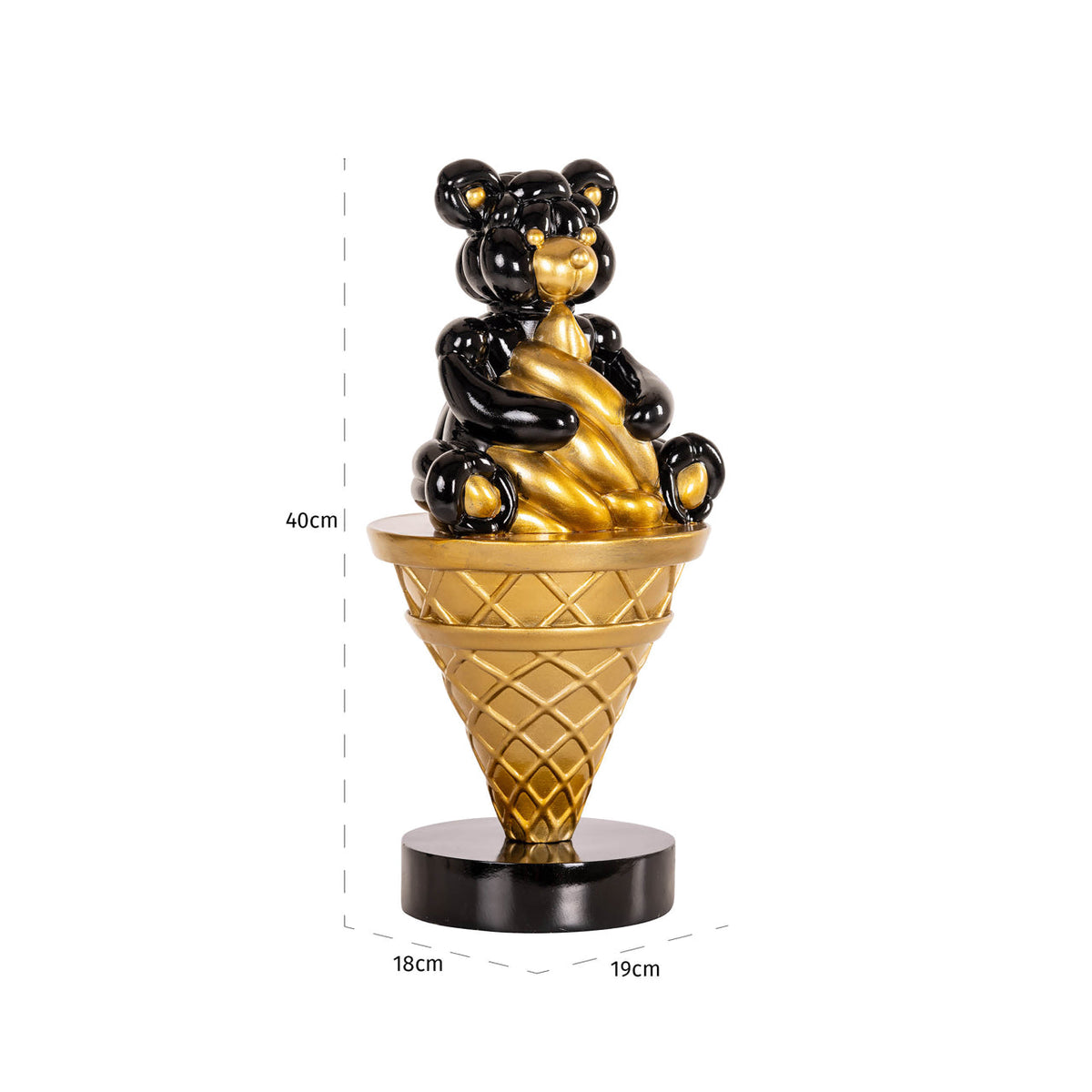 Richmond Interiors Accessories Decorative object Harly black/gold House of Isabella UK
