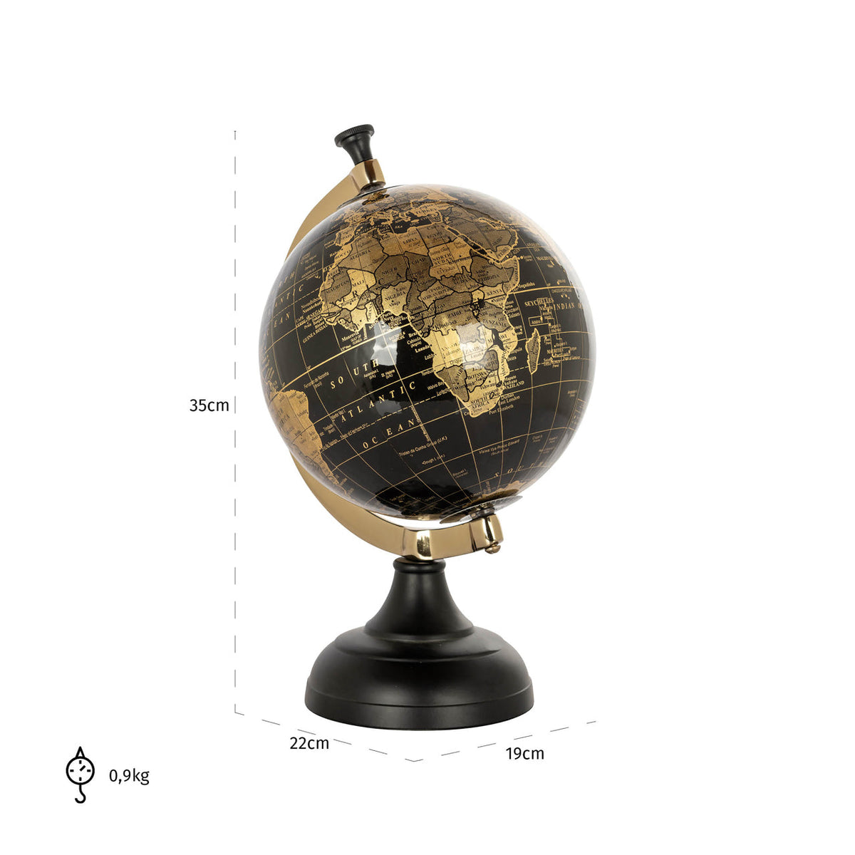 Richmond Interiors Accessories Decorative object Jilly black/gold House of Isabella UK