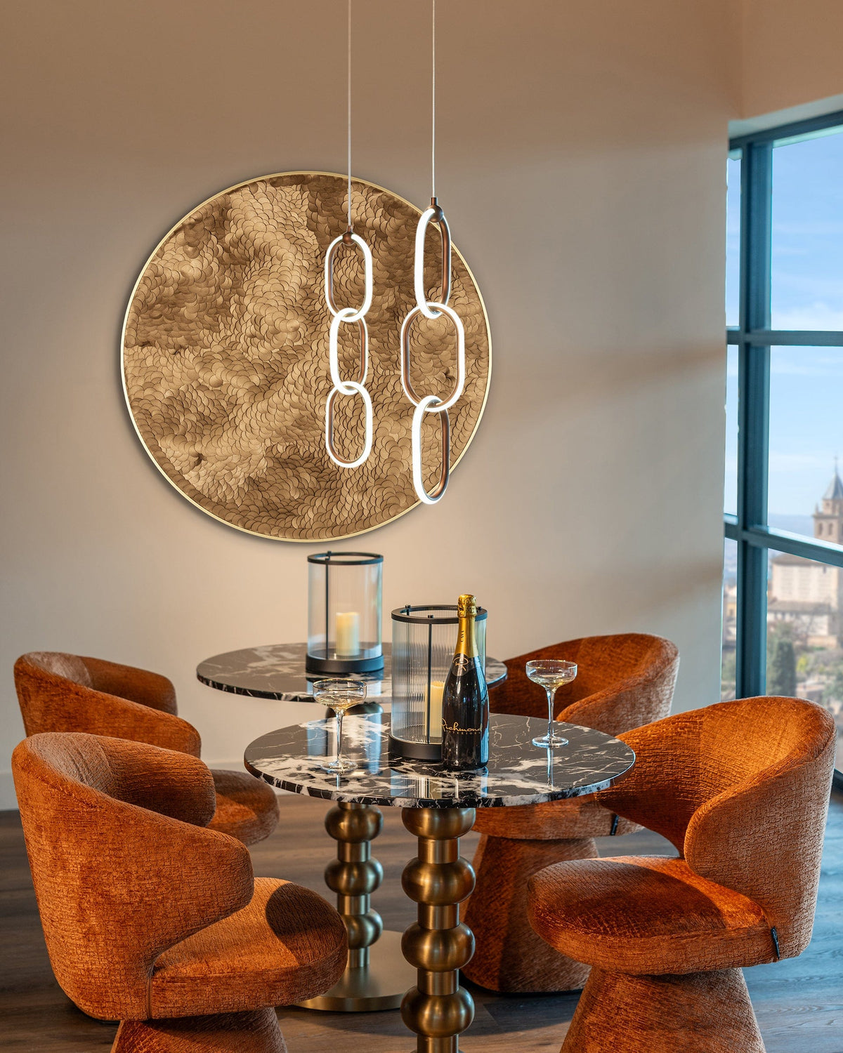 Richmond Interiors Accessories Hurricane Dayene small (Black) House of Isabella UK