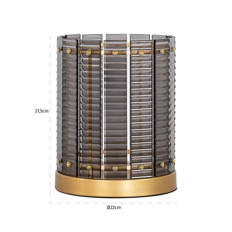 Richmond Interiors Accessories Hurricane Daylin small (Smoke) House of Isabella UK