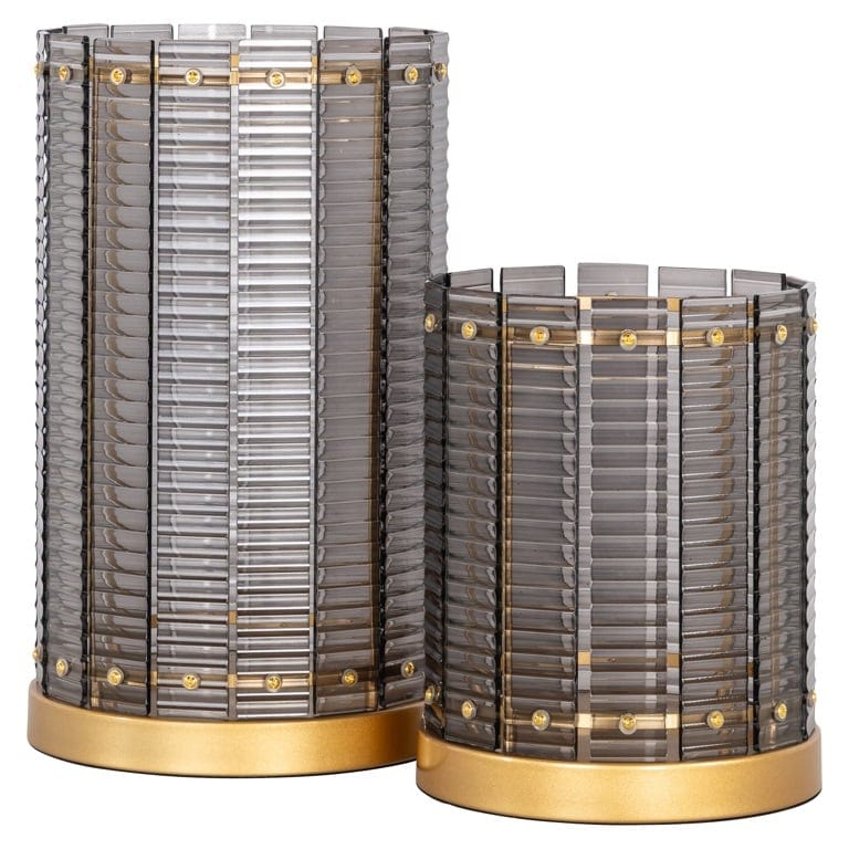 Richmond Interiors Accessories Hurricane Daylin small (Smoke) House of Isabella UK