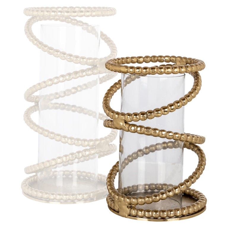 Richmond Interiors Accessories Hurricane Jaden small (Brushed Gold) House of Isabella UK