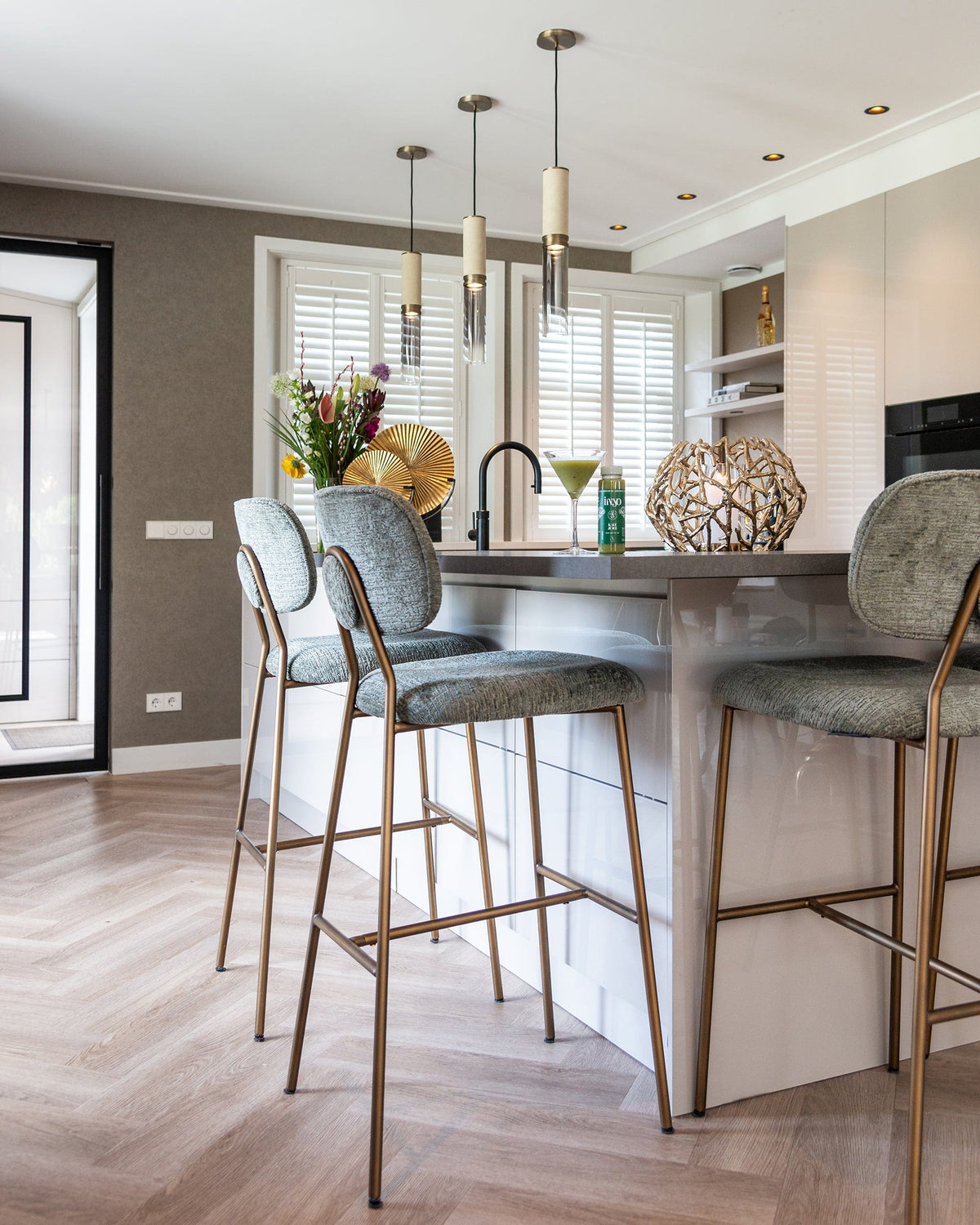 Richmond Interiors Accessories Hurricane Jaimy (Gold) House of Isabella UK