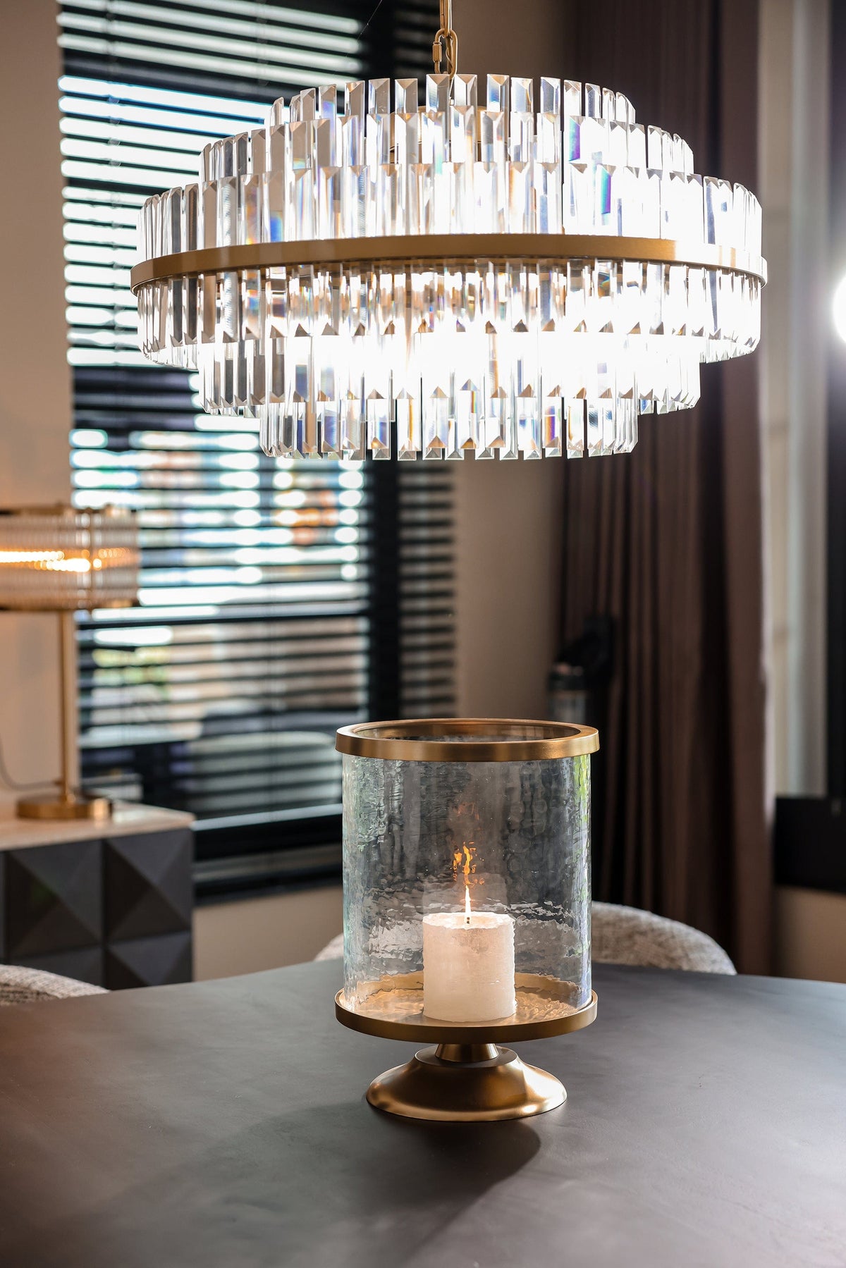 Richmond Interiors Accessories Hurricane Jaysin (Gold) House of Isabella UK