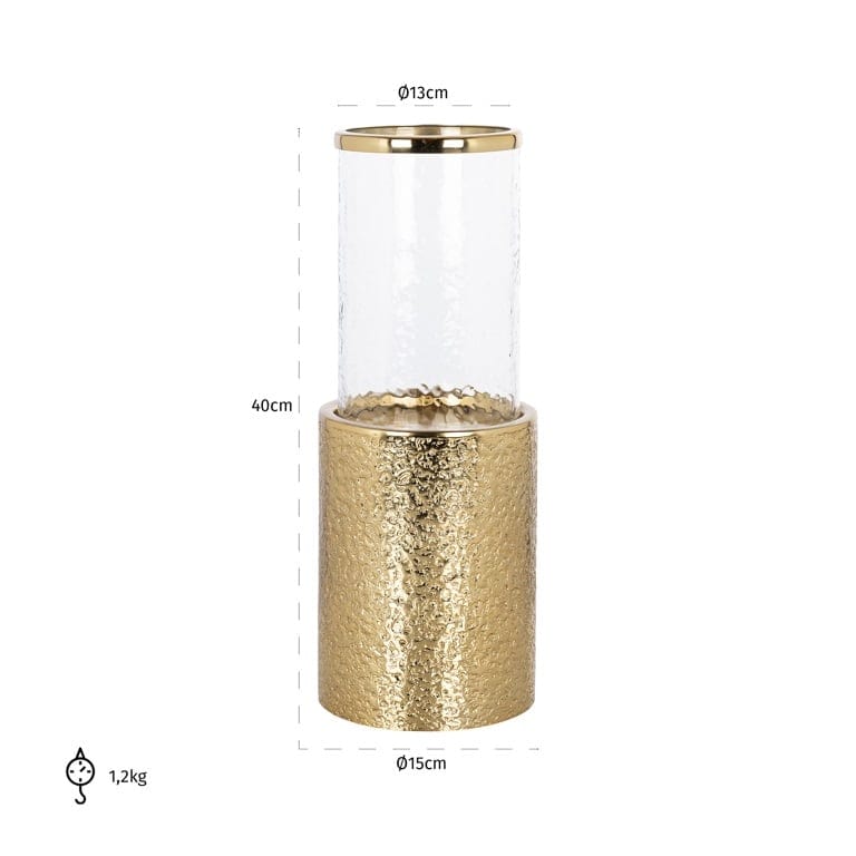 Richmond Interiors Accessories Hurricane Marlou big (Gold) House of Isabella UK